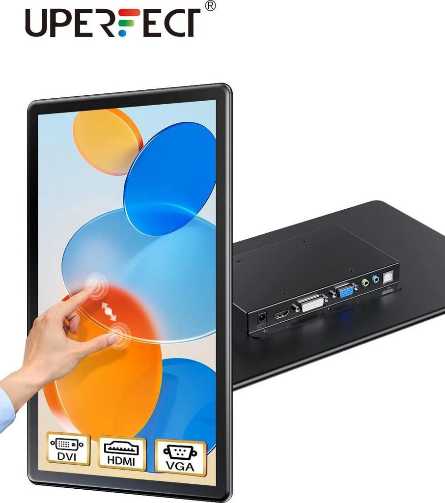 Tragbarer Monitor - 39,6 cm IPS Full HD 1080p - HDR400 - 5-Punkt kapazitiver Touch - HDMI/DVI/VGA - VESA 75x75 - EU-Stecker