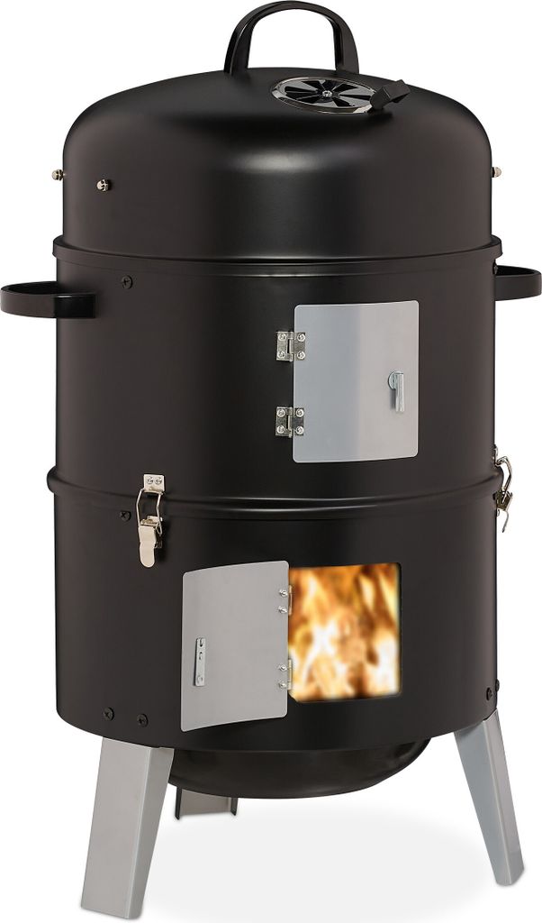Relaxdays Smoker 3v1, na grilování, uzení a vaření, s Obrázek produktu 