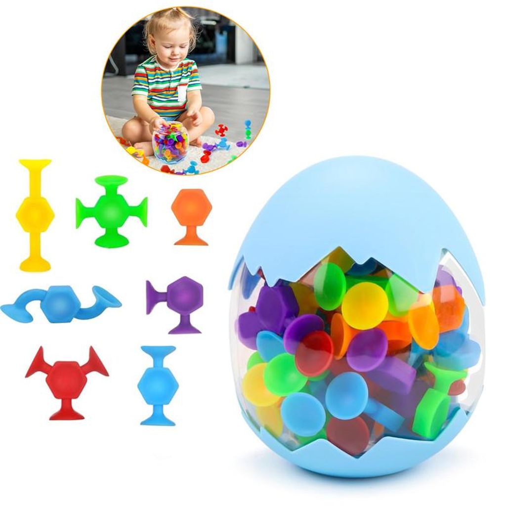48 Stück Saugnapf Spielzeug Kinder Silikon, Montessori Produktbild 