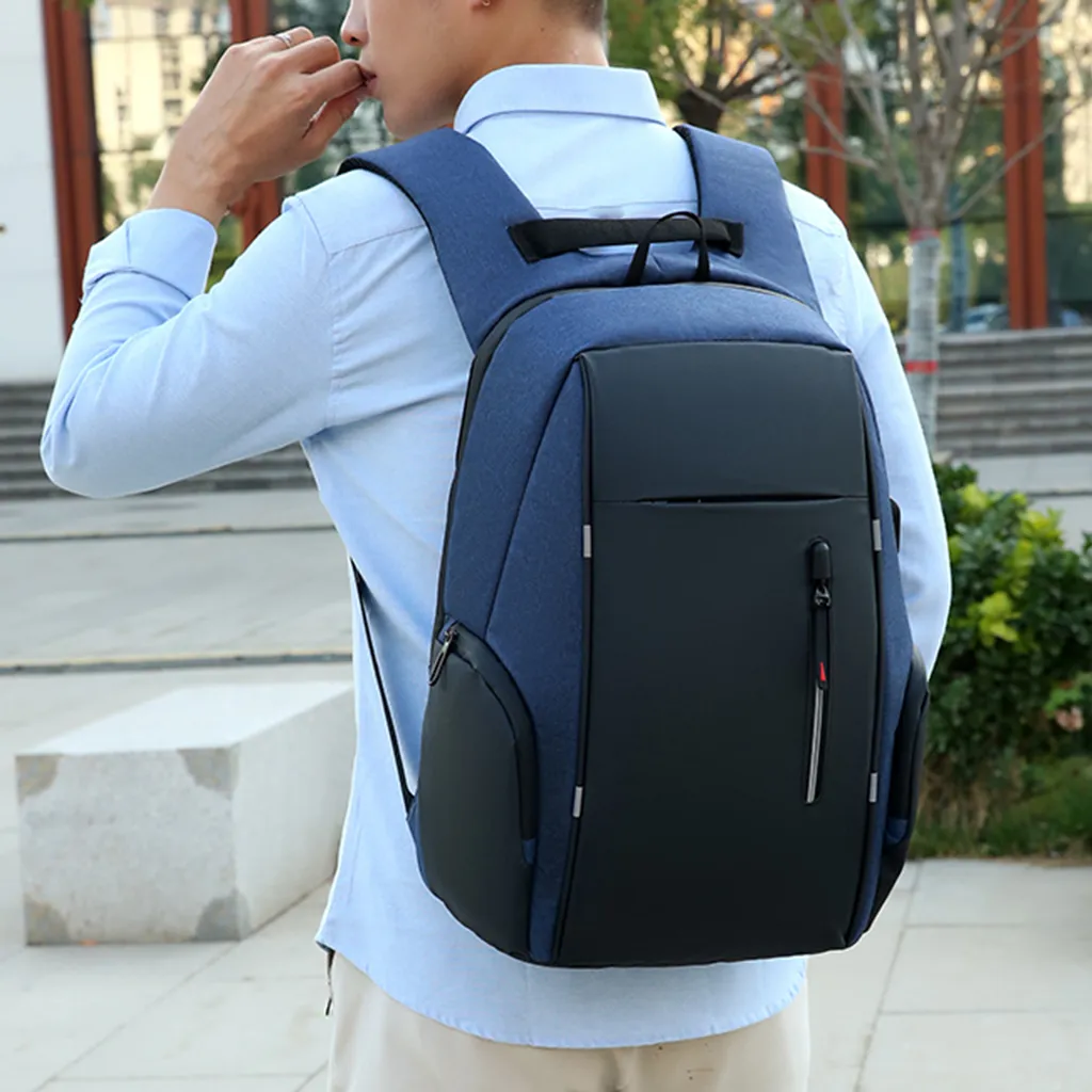 Sac à dos informatique 17" étanche gris avec port de charge USB - 16