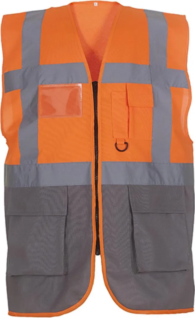 Gilet Lavoro YOKO HVW801 Arancio/Grigio XL - Il Gilet che non Tradisce