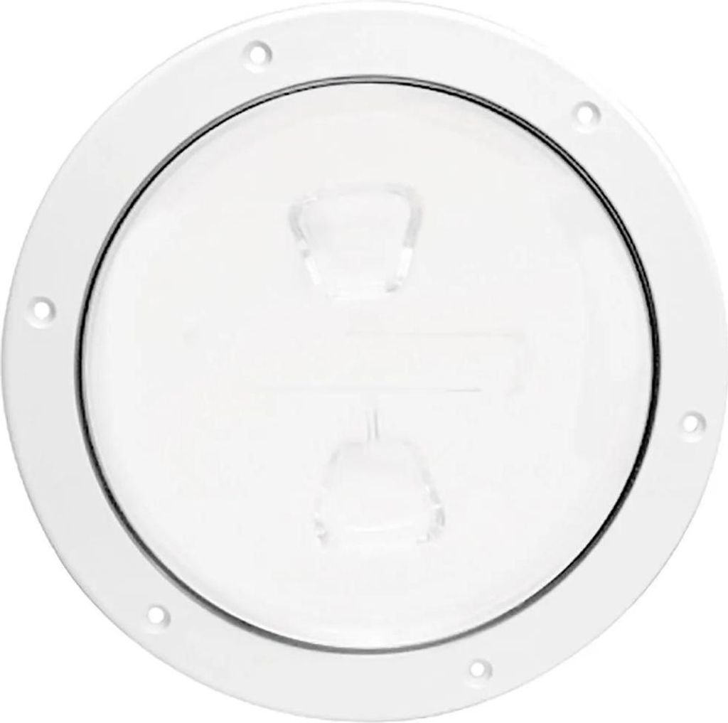 Beckson Marine Glatte Aufschraubbare Deckplatte 6 Zoll Weiß Weiß One Size