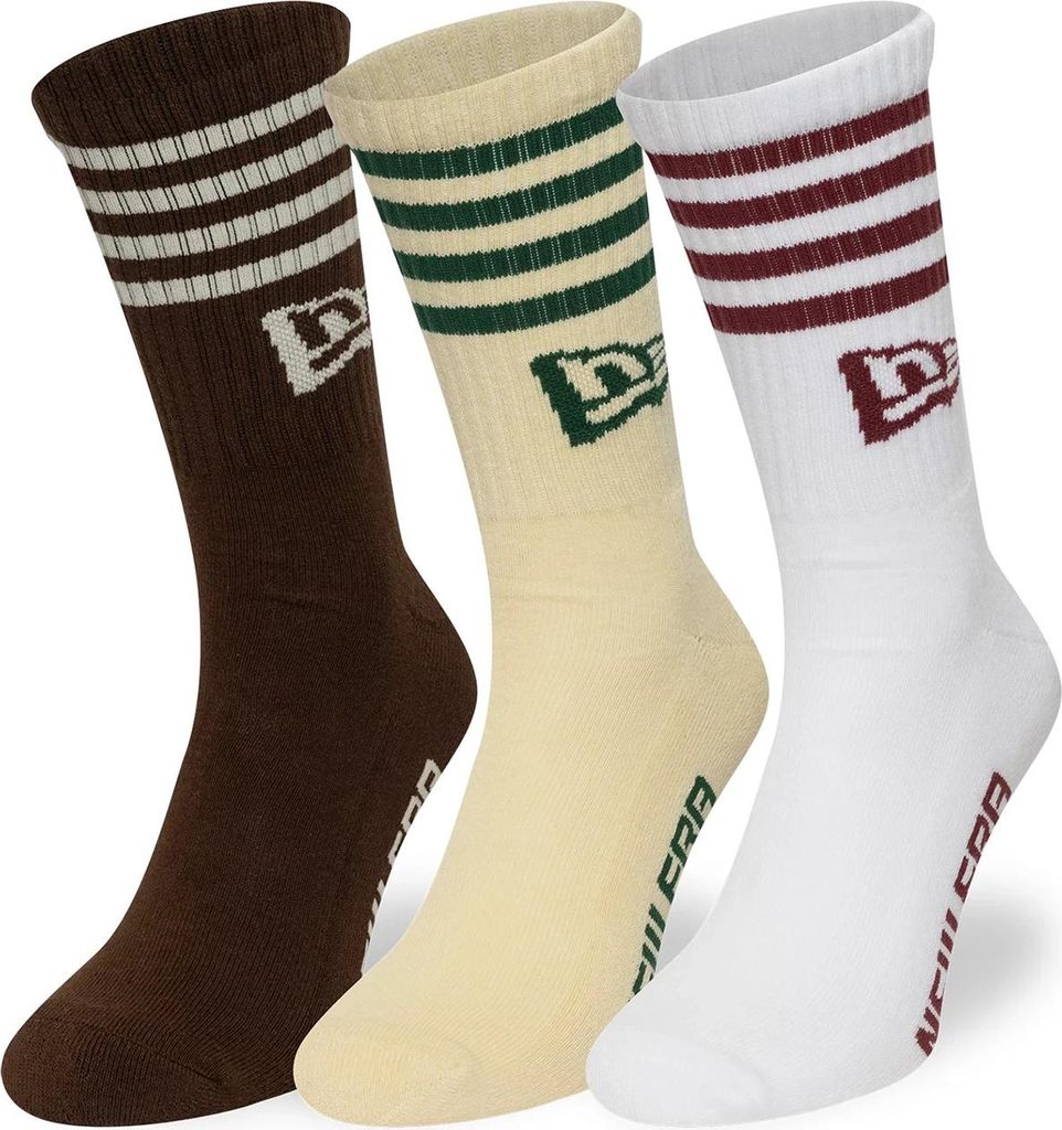 New Era Uni Socken - STRIPE CREW 3-pack multi - 43-46