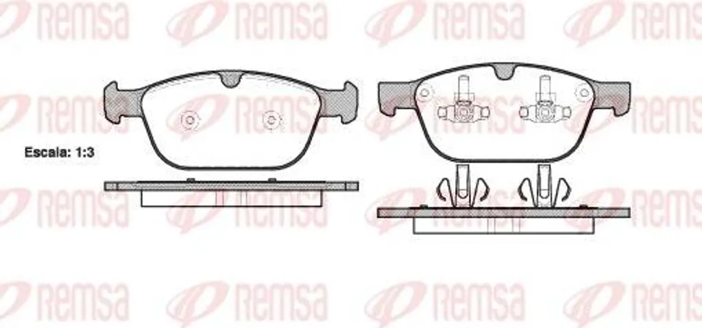 Plaquettes de frein REMSA 1397.00 pour XC60 XC90 OE 31277334