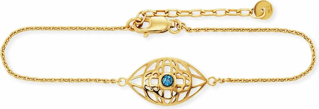 cai Armband 925/- Sterling Silber 17+3cm gelb Blautopas 132260148-20