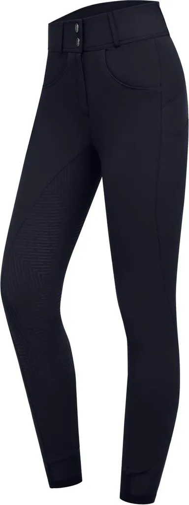 Pantalon d'équitation femme bleu profond avec grip intégral Pam E.L.T