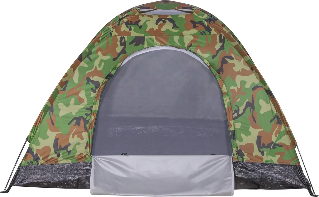 Tente de camping 2 personnes ventilateur intégré et armature robuste