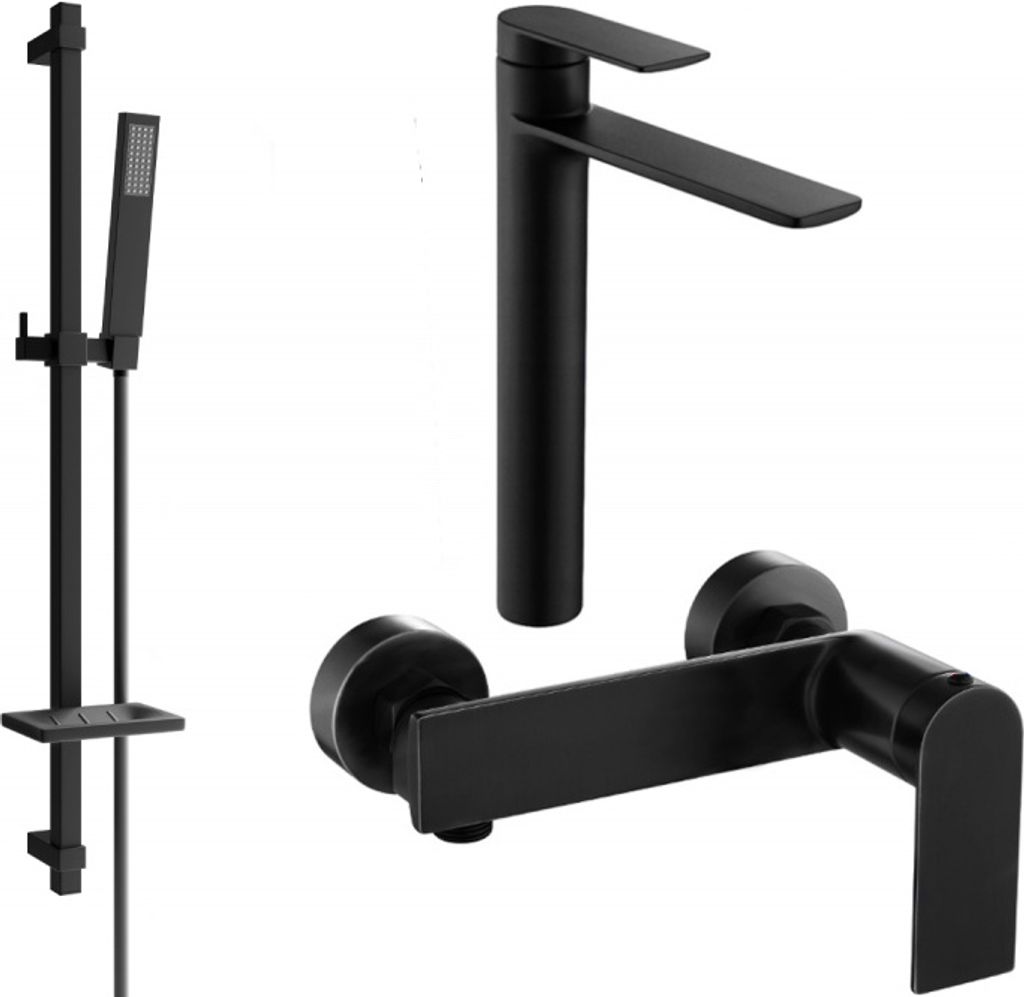 Mexen Zero DQ02 Brausegarnitur, Schwarz - 71114DQ02-70