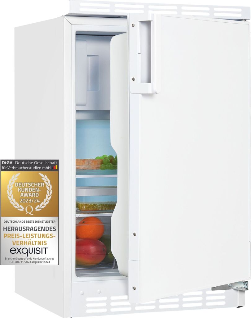 Exquisit Unterbau-Kühlschrank UKS115-3-080E weiss | Produktbild 