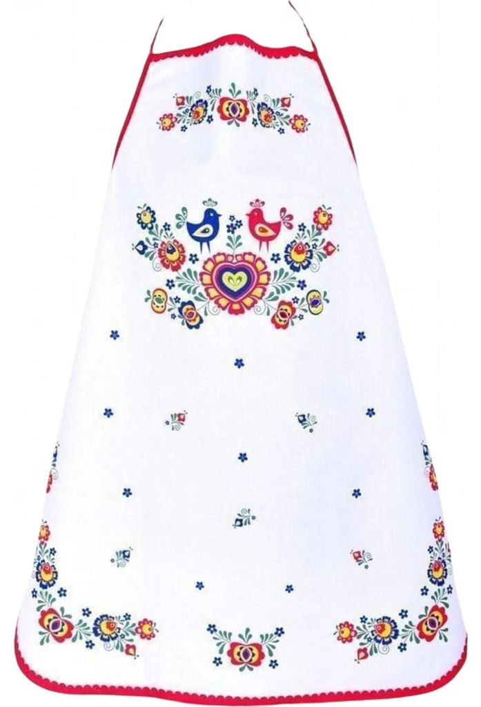 Fartuch kuchenny Folklor czerwony 64x76 cm Zdjęcie produktu 