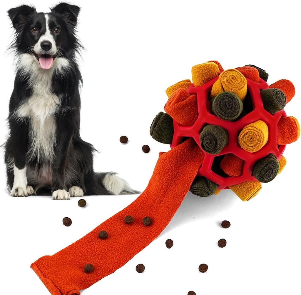 Schnüffelball für Hunde, Schnüffelteppich Schnüffelspielzeug Interaktive Hundespielzeug Futterball Anreicherung Welpen Geruch Trainingsspiel F...
