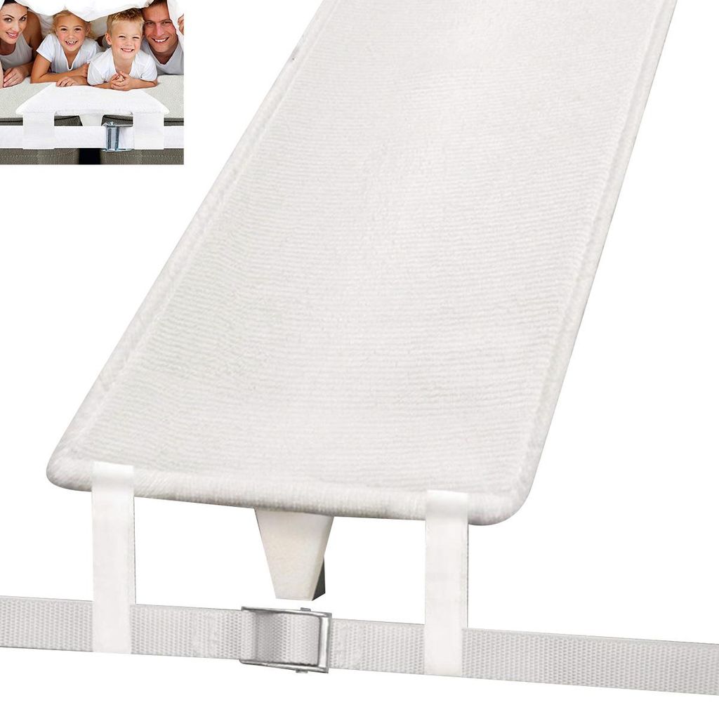 Liebesbrücke mit Gurt – Matratzenkeil gegen Besucherritze, 180×30 cm Matratzenschoner mit Metallverschluss