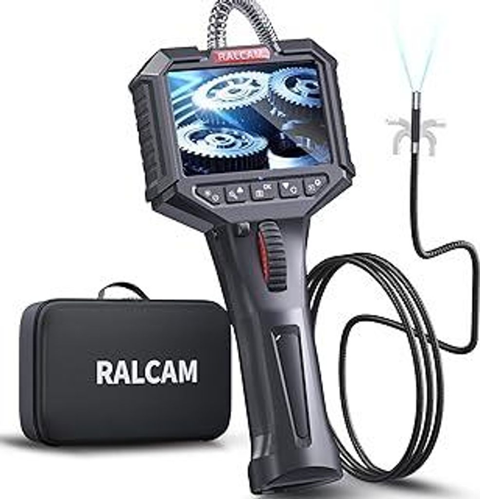 Ralcam Endoskopkamera mit Licht Endoscope Camera - Endoskop 6,2mm Inspektionskamera 3,5 HD 720P Rohrkamera, Kameras mit 6 LED, IP67 Wasserdicht 1M ...