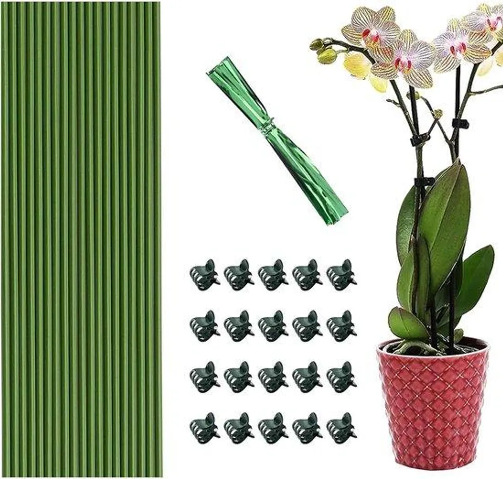Kit anti-casse pour orchidée 20 tuteurs et pinces de maintien tiges