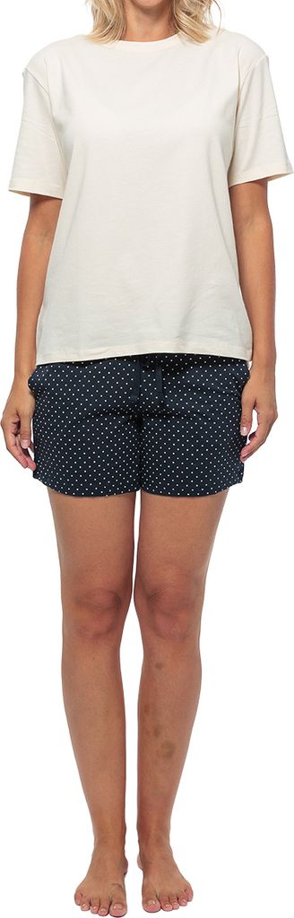 Schiesser Organic Baumwolle Schlafanzug Lounge Set bestehend aus einer kurzen Hose und einem Kurzarm-Shirt, Weiches Material mit hohem Baumwoll-Ant...