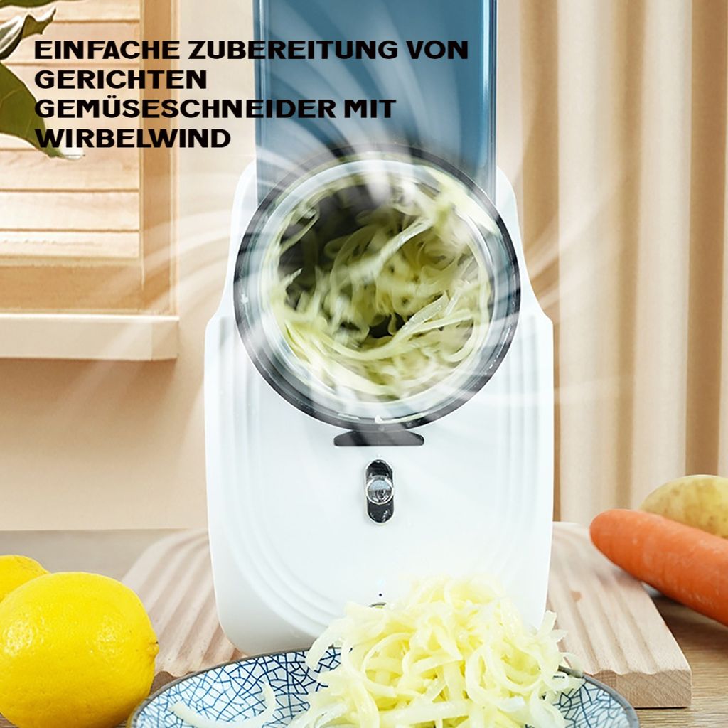 Gemüseschneider, elektrische Reibe, Gemüsehobel, Edelstahl, Produktbild 5