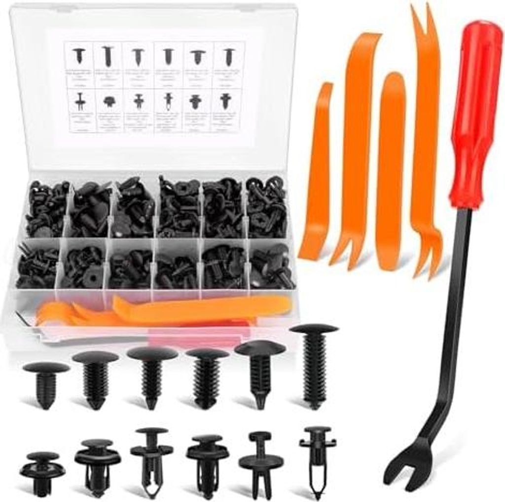 Auto-Druck Halteklammern und Auto Befestigungen, Kunststoff-Druckstift Nieten, Dehnschrauben, Auto-Druckstift Nieten-Set - Türverkleidungs-Kotflü...