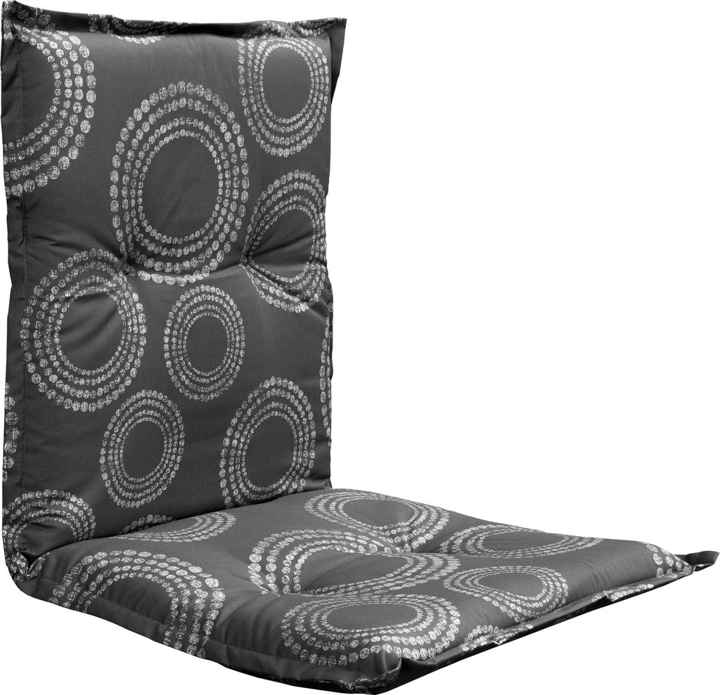 Spetebo Cuscino Schienale Basso Universale Per Sedia Giardino | Grigio 100x50 Cm | Imbottito - Foto 2