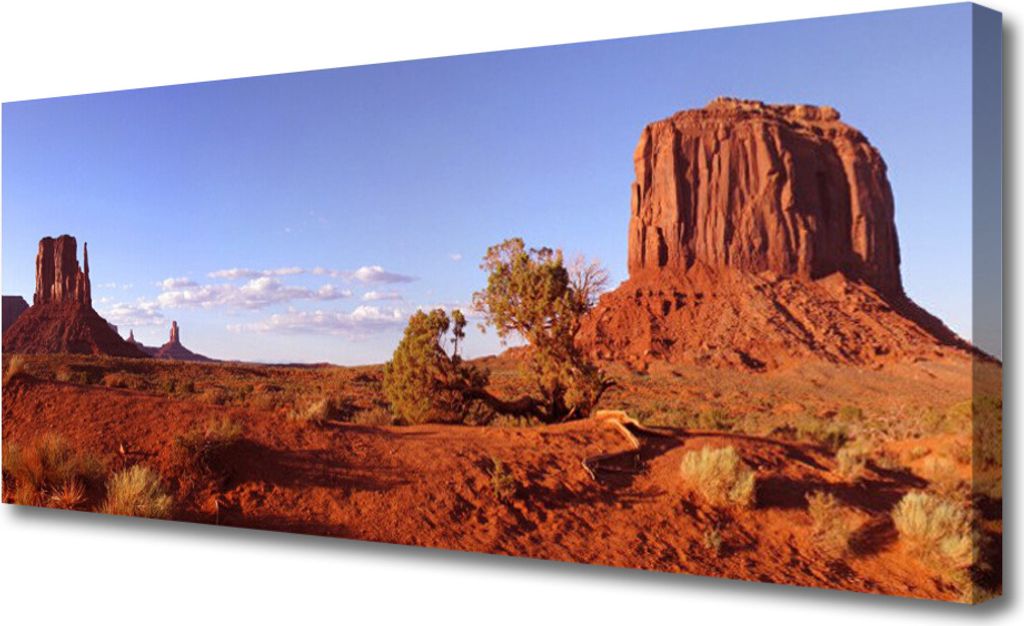 Tulup Leinwand-Bilder 125x50 Wandbild Canvas Kunstdruck Wüste Landschaft