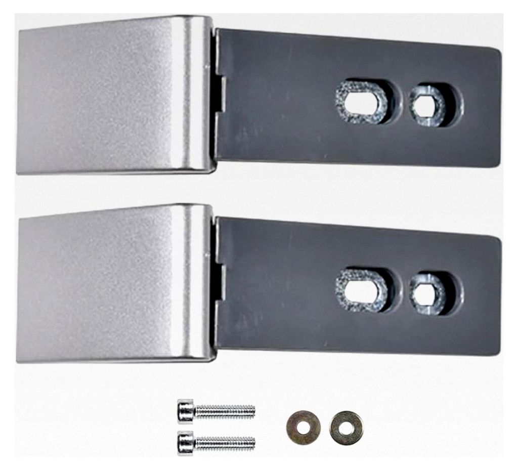 2 Griff Reparaturset für Kühlschrank Scharnier kompatibel mit Liebherr (Silber Grau)