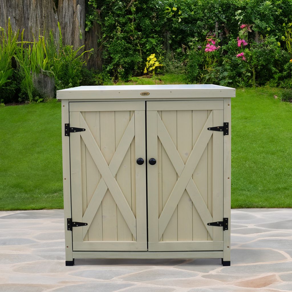 HABAU Gartenschrank "Laura" mit integriertem Pflanztisch, Produktbild 