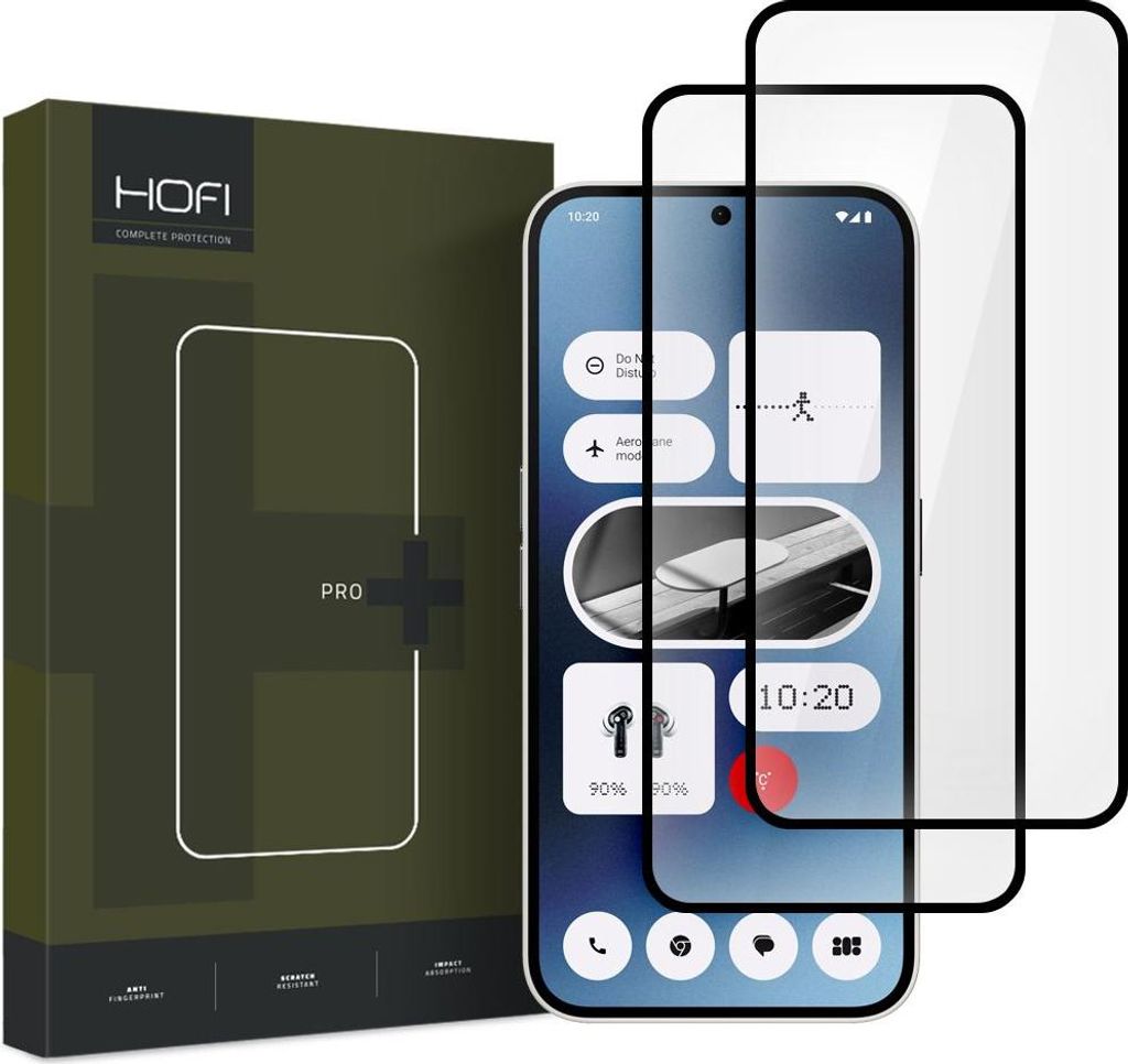 HOFI Glass PRO+ Hærdet glas (2 stk.) til Nothing Phone 2A / 2A Plus Sort