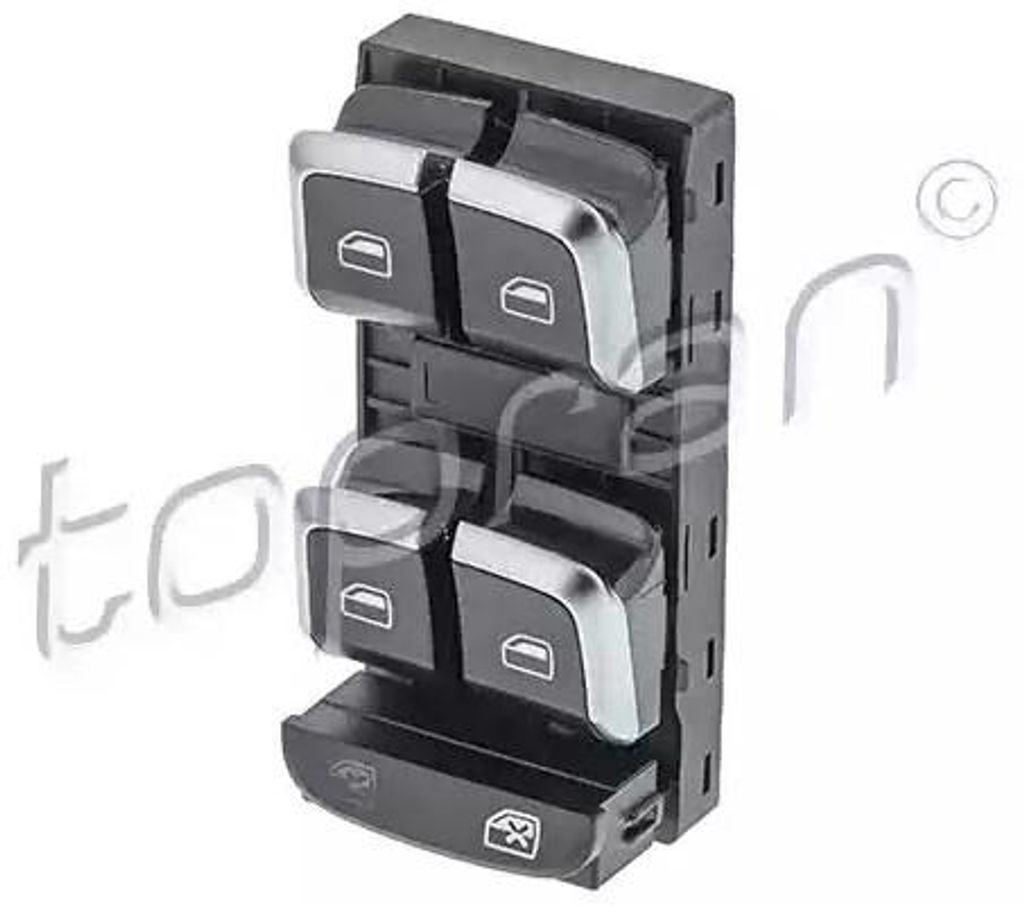 TOPRAN 116 017 Fensterheberschalter für AUDI A4 Avant (8K5, B8) Vorne Fensterheber Schalter