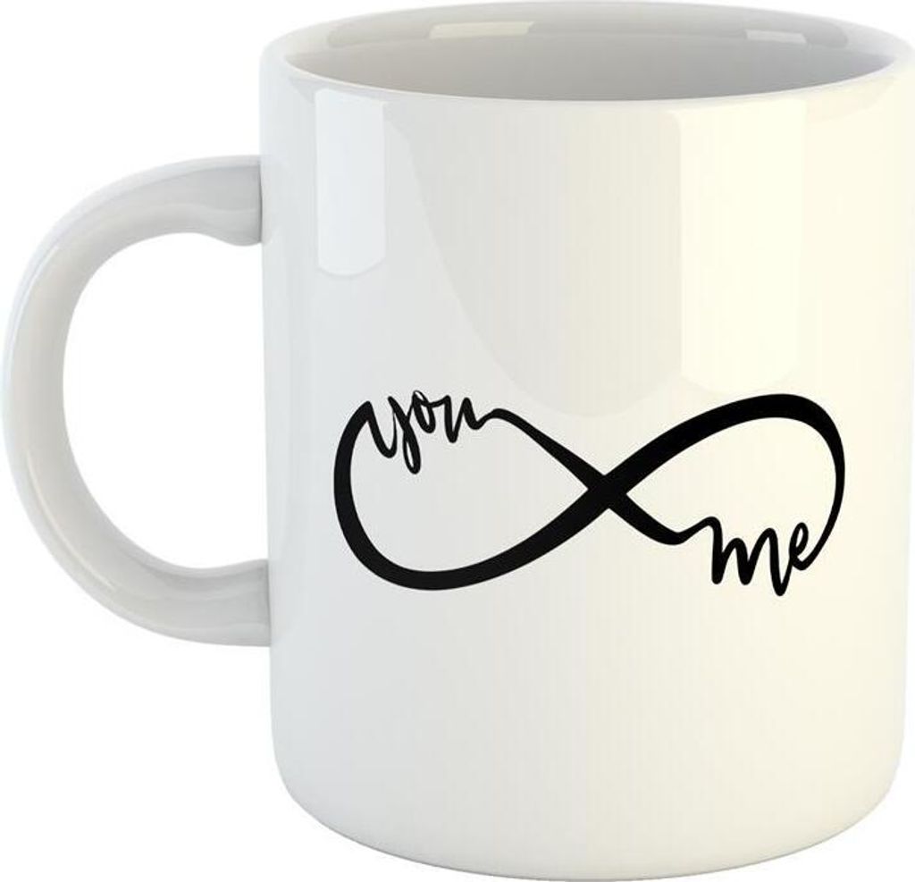 Huuraa Kaffeetasse you and me Unendlichkeit Liebe für immer Geschenk Tasse Weiß 330ml you and me Unendlichkeit Liebe für immer Präsent