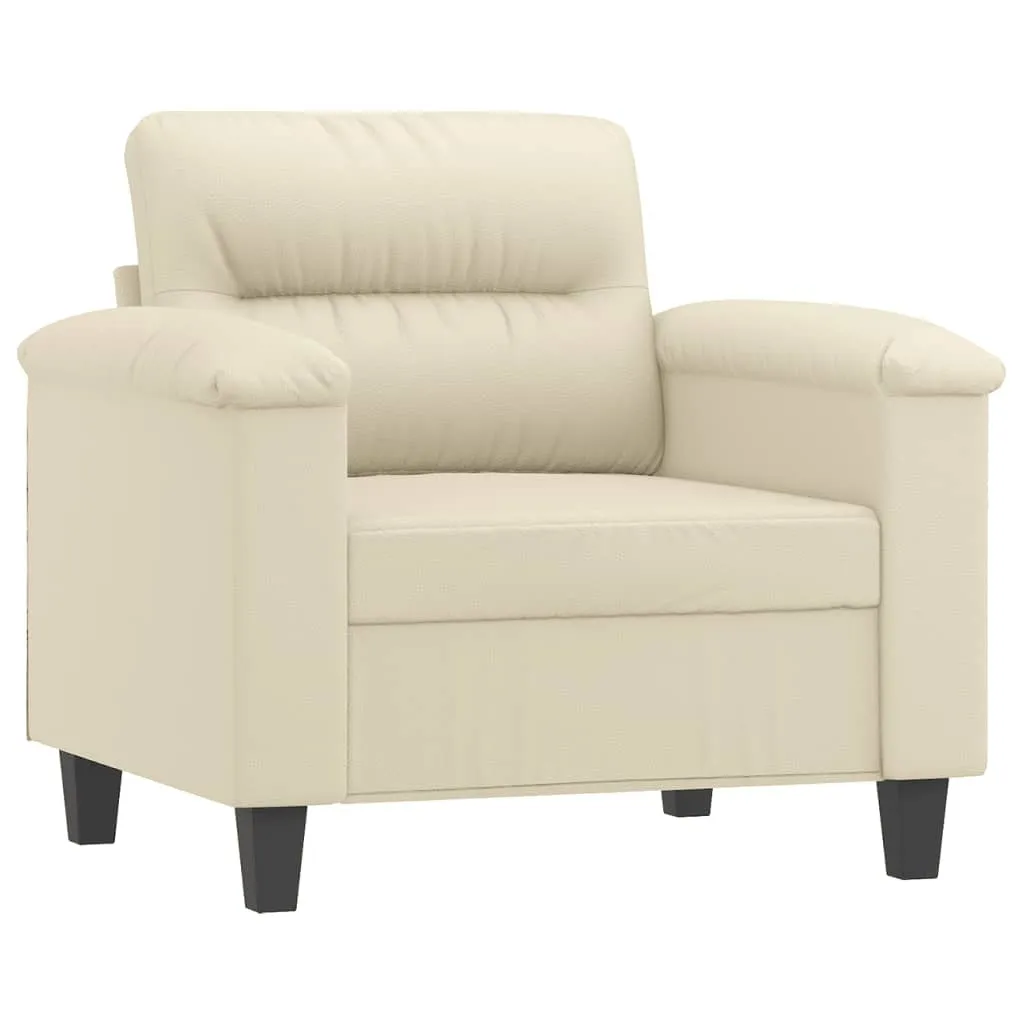 Poltrona Crema vidaXL 60cm | Similpelle Premium per Salotto Elegante