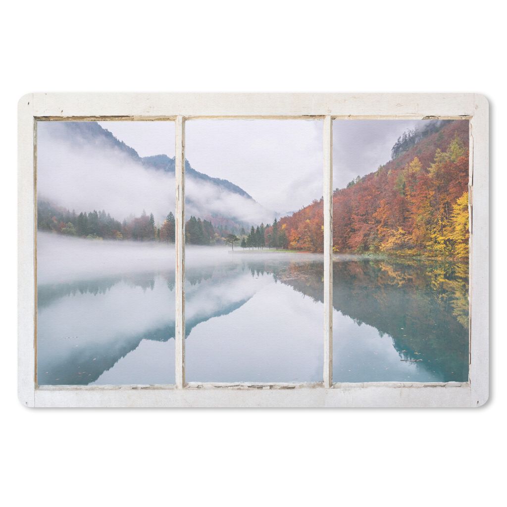 MuchoWow Schreibtischunterlage Aussicht - Herbst - Berg 60x40 cm - XXL Mauspad - Großes Mauspad