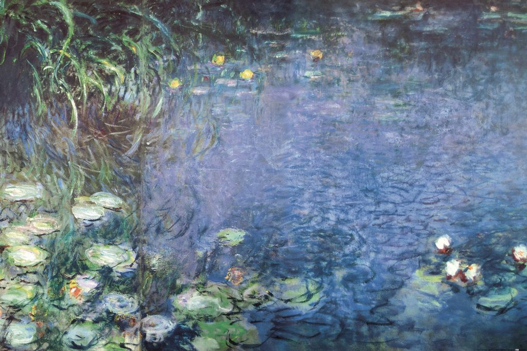 Claude Monet Kunstdruck Bild - Seerosen, Morgen (80 x 120 cm)