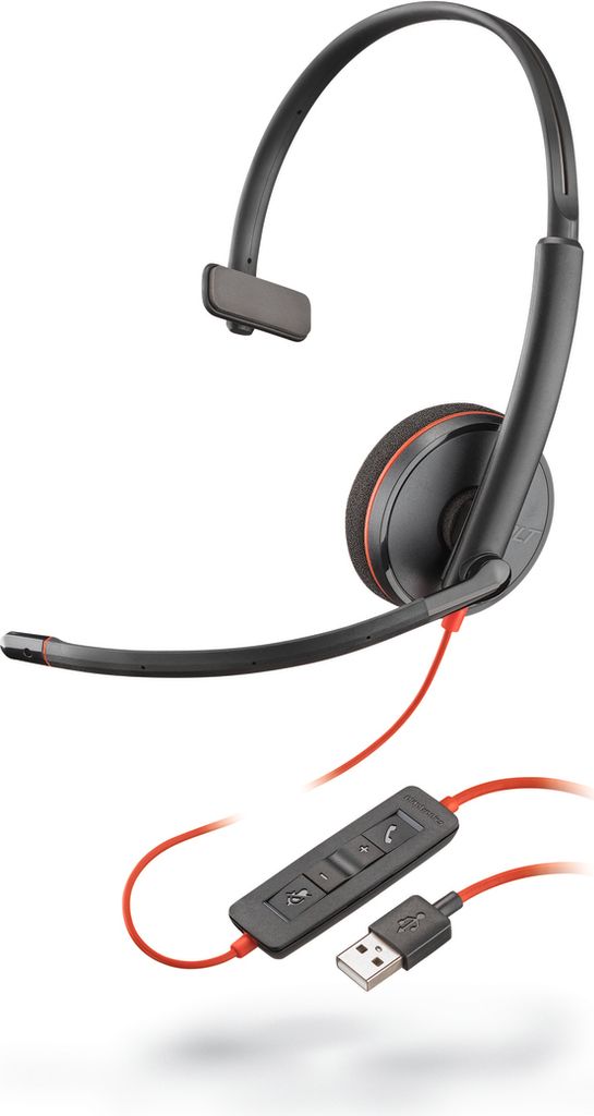 Poly C3210 Usb-a Voip-kopfhörer Schwarz  Schwarz One Size Produktbild 