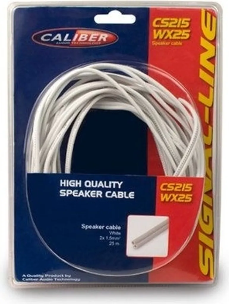 Bobine Câble Audio pour Enceintes Hi-Fi 2x1,5mm² Blanc - Format 25m