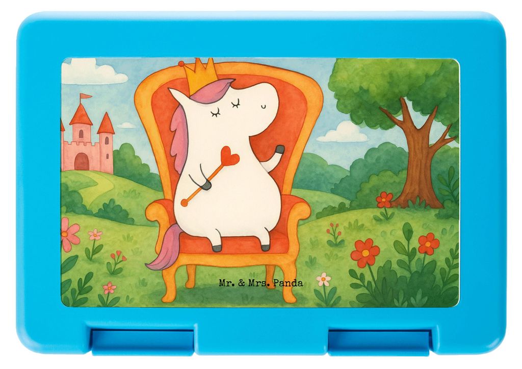 Mr. & Mrs. Panda Snackbox Einhorn Prinzessin Design - Weiß - Geschenk, Bento Box, Brotzeitbox, Bentobox, Monat, Frischhaltedose, Geburtstagsgesche...