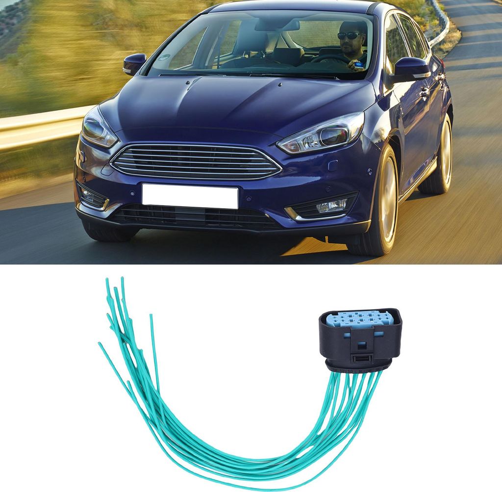 Kabelbaumstecker für Scheinwerfer, Fern- und Abblendlicht, Pigtail-Stecker 1719105-2, wetterfester Leistungsersatz für Focus 2013–2018