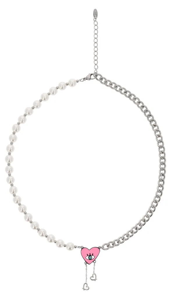 Collier NAHIMA argent anti-ternissement rose et blanc pour femme élégante