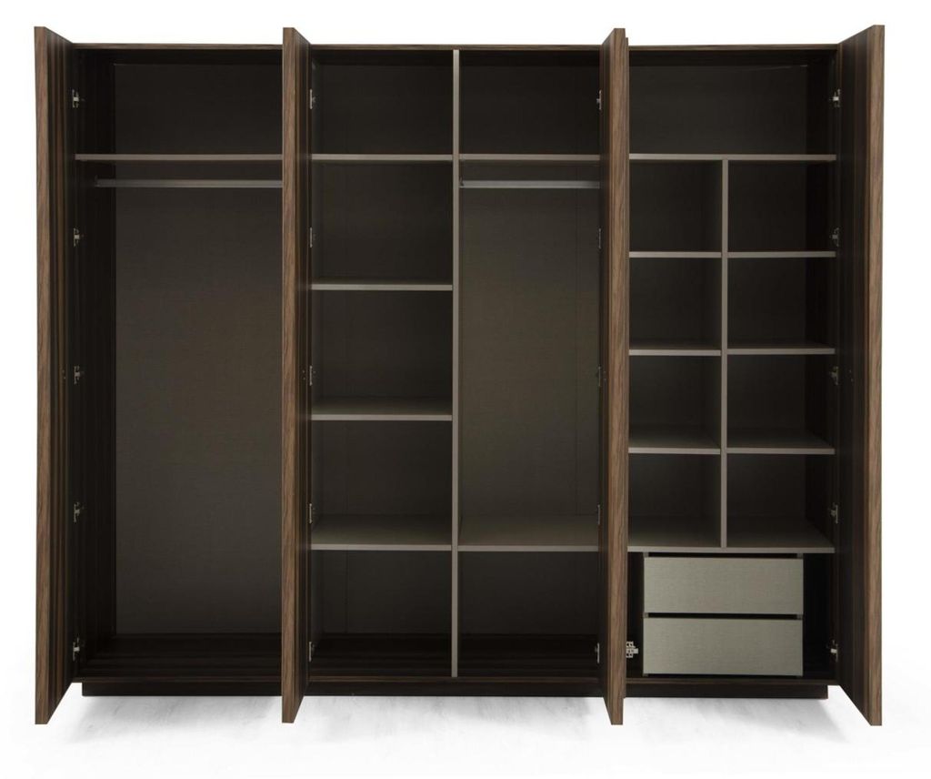 Kleiderschrank Braun Holz Schrank Design Kinderzimmer 6-tür Neuheit