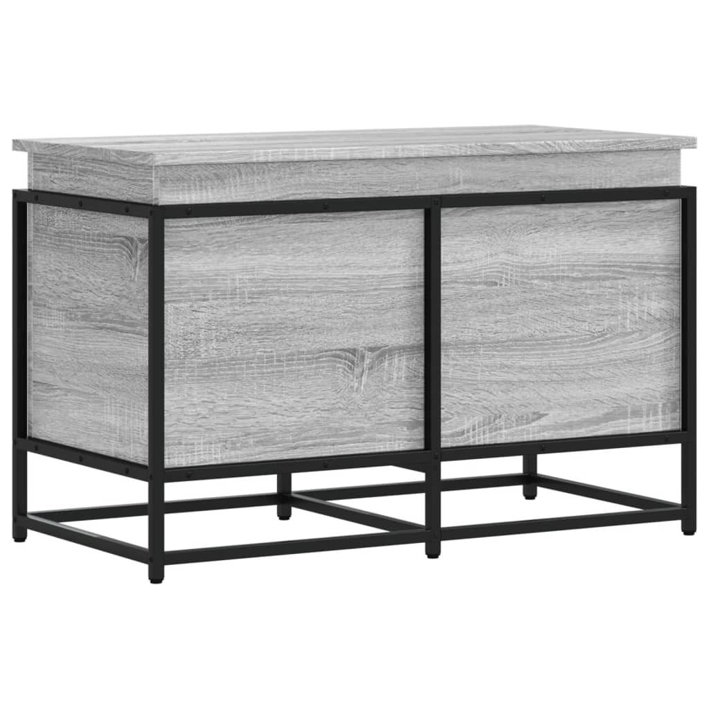 vidaXL Aufbewahrungsbox mit Deckel Grau Sonoma 80x40x51,5 cm