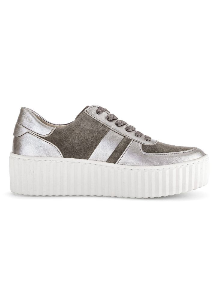Gabor 3.203.18, Sneaker in Grau, kombiniert für Damen, Größe 42