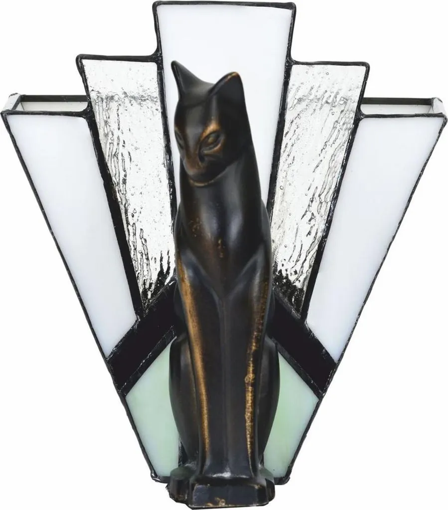 Lampe de Chevet Tiffany Chat Déco pour une ambiance tamisée et cosy 18cm
