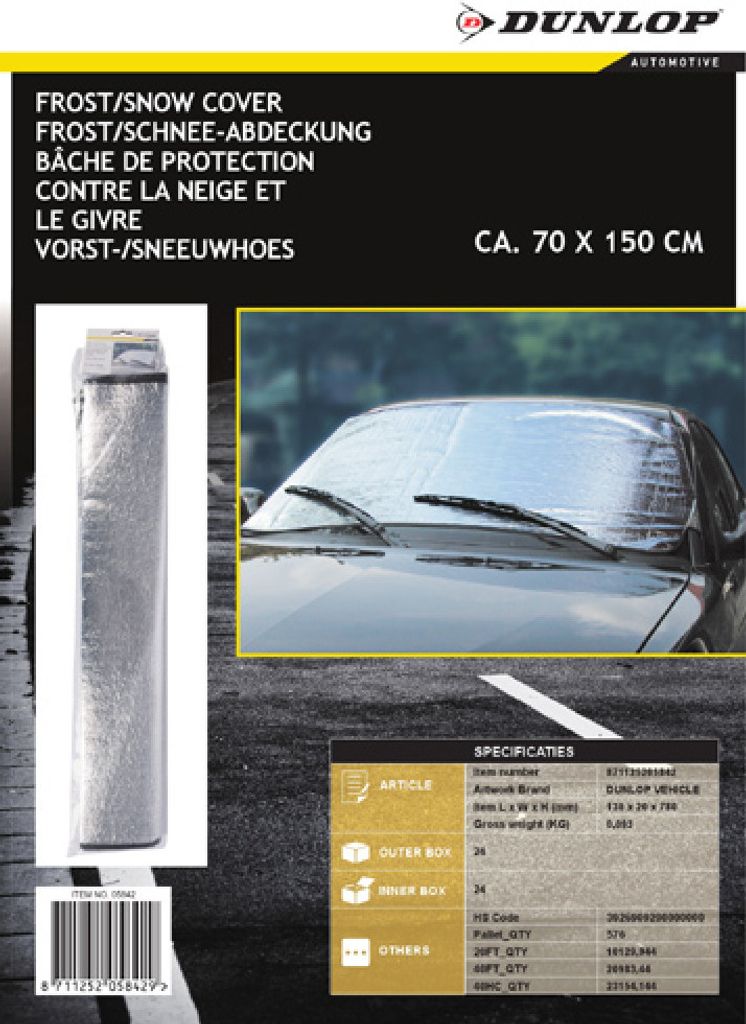DUNLOP 871125205842 Anti-Eisdecke Silber 150 x 70 cm Produktbild 
