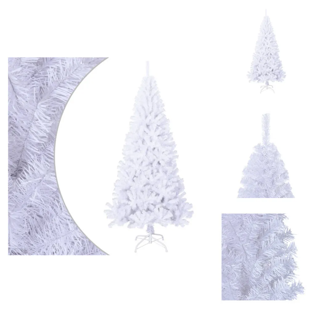 Arbre de Noël artificiel blanc 180 cm vidaXL avec branches épaisses en PVC