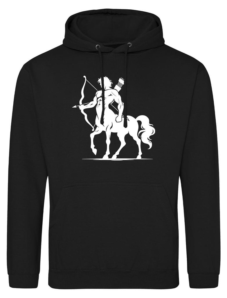 Huuraa Uni Hoodie Zentaur Fabelwesen M Deep Black Vegan Sweatshirt Geschenkidee