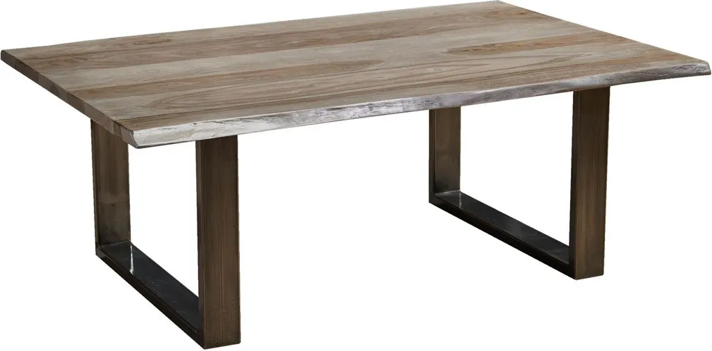 Table basse palissandre laqué Freeform effet Smoked oak de salon