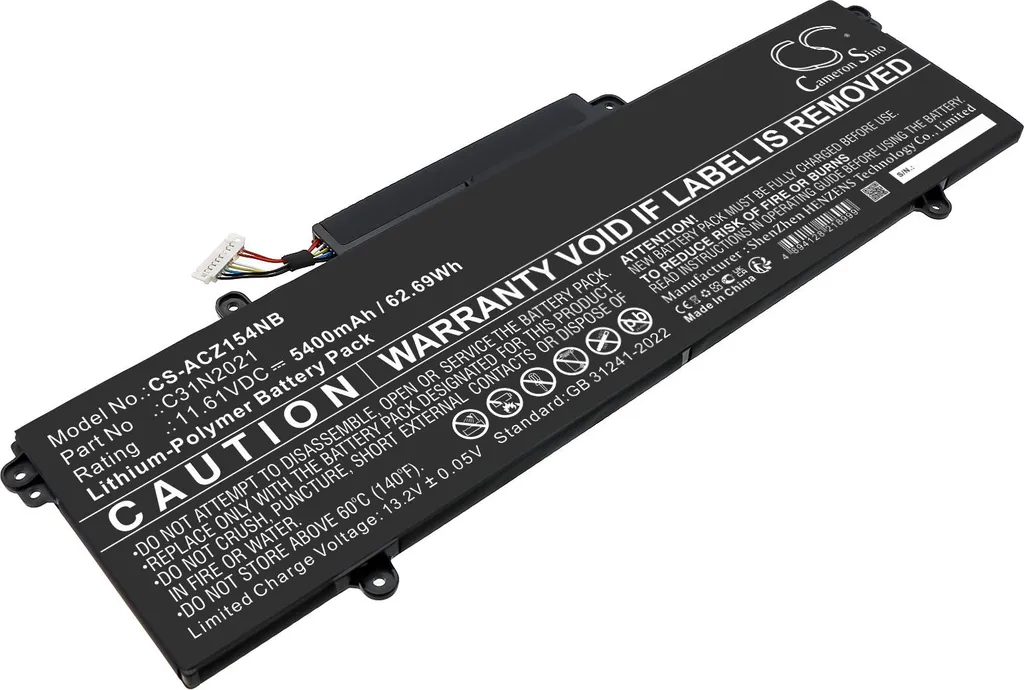 Batterie longue durée pour Asus Zenbook 14 Flip UN5401QA-DH71T 63Wh 15.4V