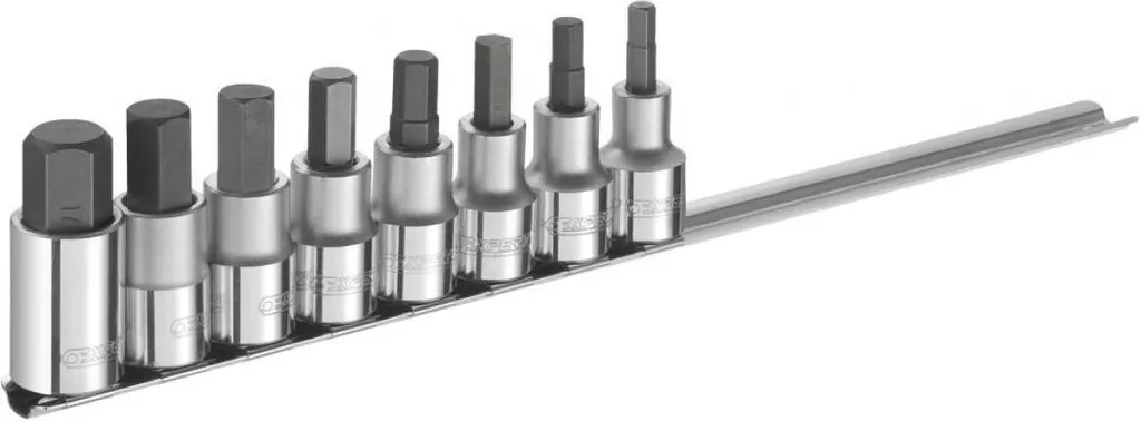 Coffret de douilles tournevis hexagonales mâles 6 pans 6-17 mm
