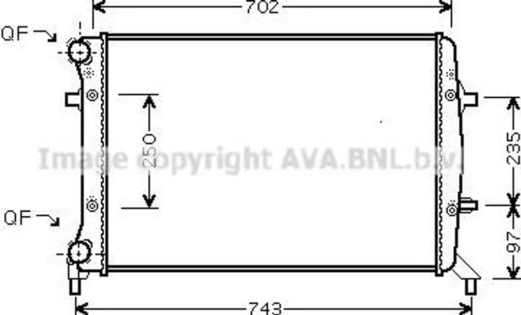 Radiateur de refroidissement moteur pour Audi A3 8P et Skoda Octavia