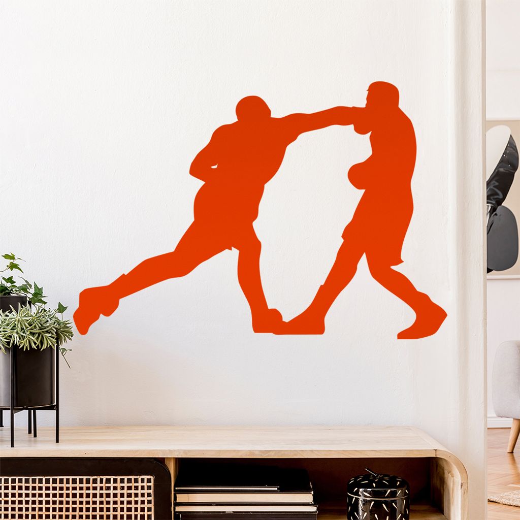 Boxen Knockout Figur Boxer Wandtattoo Wandaufkleber Wall Sticker - Dekoration, Küche, Wohnzimmer, Schlafzimmer, Badezimmer