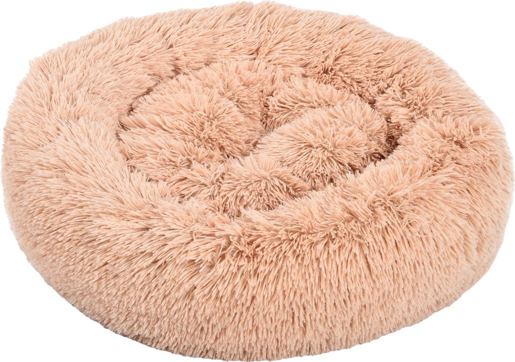 Dehner Lieblinge Hunde- und Katzenbett Cookie, Größe L, ca. Ø 76 cm, Höhe ca. 17 cm, Polyester, beige