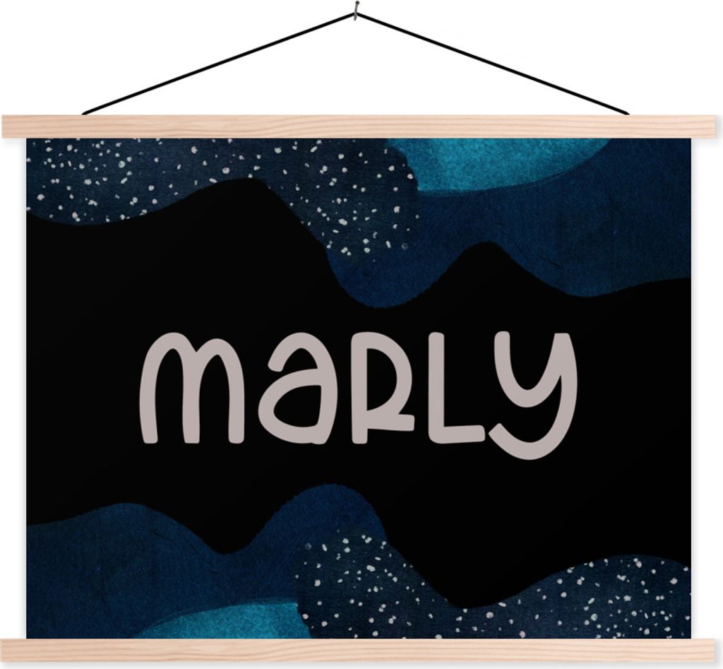 MuchoWow Textilposter Marly - Pastell - Mädchen 60x45 cm mit holzfarbenen Rahmen - Bild